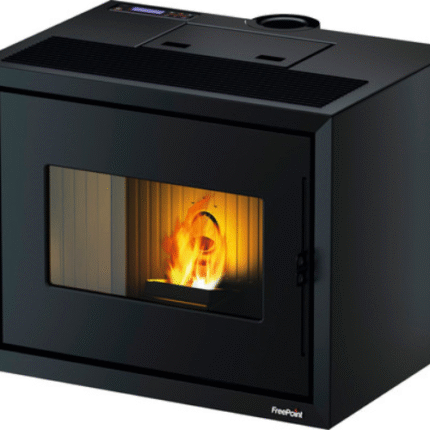 Stufa a pellet FreePoint Modo acciaio nero 9,3 kW