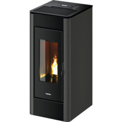Stufa a pellet FreePoint Indaco acciaio antracite 12 kW