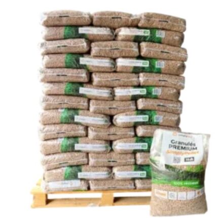SimplyPELLET Pellet di legno Premium - 65 sacchi da 975 kg