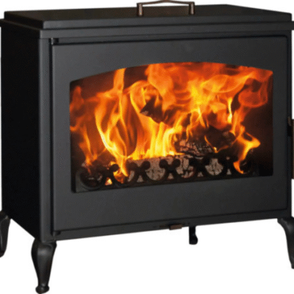 Stufa Panadero PROVENCE in acciaio nero da 9,8 kW con vano termico