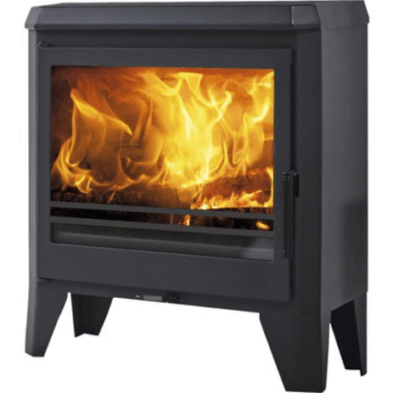 Stufa Panadero Chambery in acciaio nero, 7,1 kW