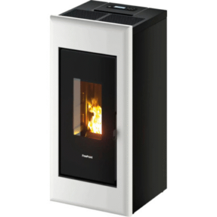 Stufa a pellet FreePoint One Airtight acciaio bianco 7 kW