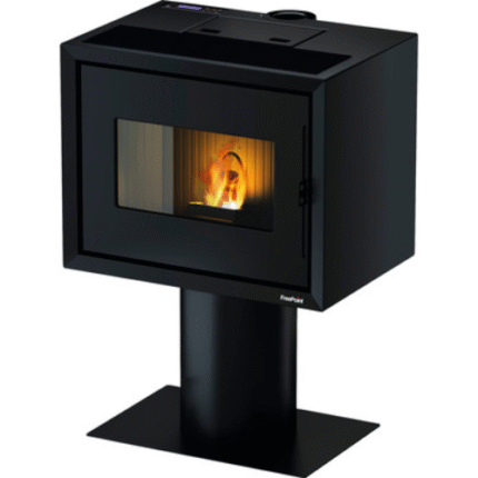Stufa a pellet FreePoint Modo Stand nera 9,3 kW