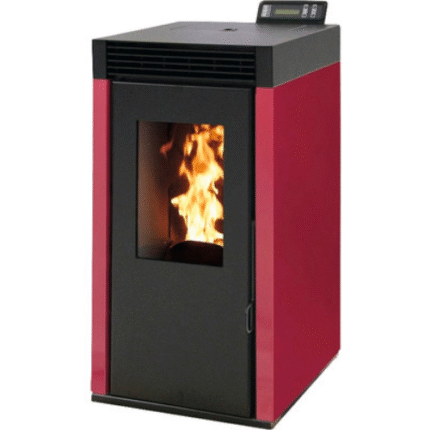 Stufa a pellet Marina 8 acciaio bordeaux 7,4 kW
