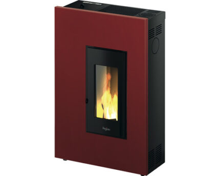 Stufa a pellet Pegaso Madison acciaio bordeaux 5,2 kW